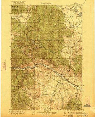 United States Geological Survey Drummond, MT (1921, 125000-Scale) digital map