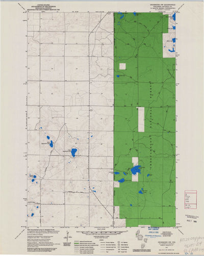 United States Geological Survey Drummond NW, WI (1971, 24000-Scale) digital map