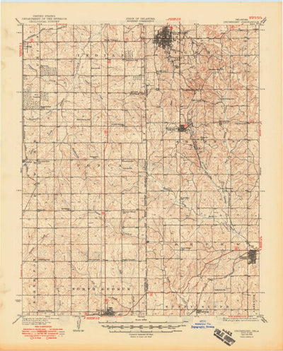 United States Geological Survey Drumright, OK (1931, 62500-Scale) digital map