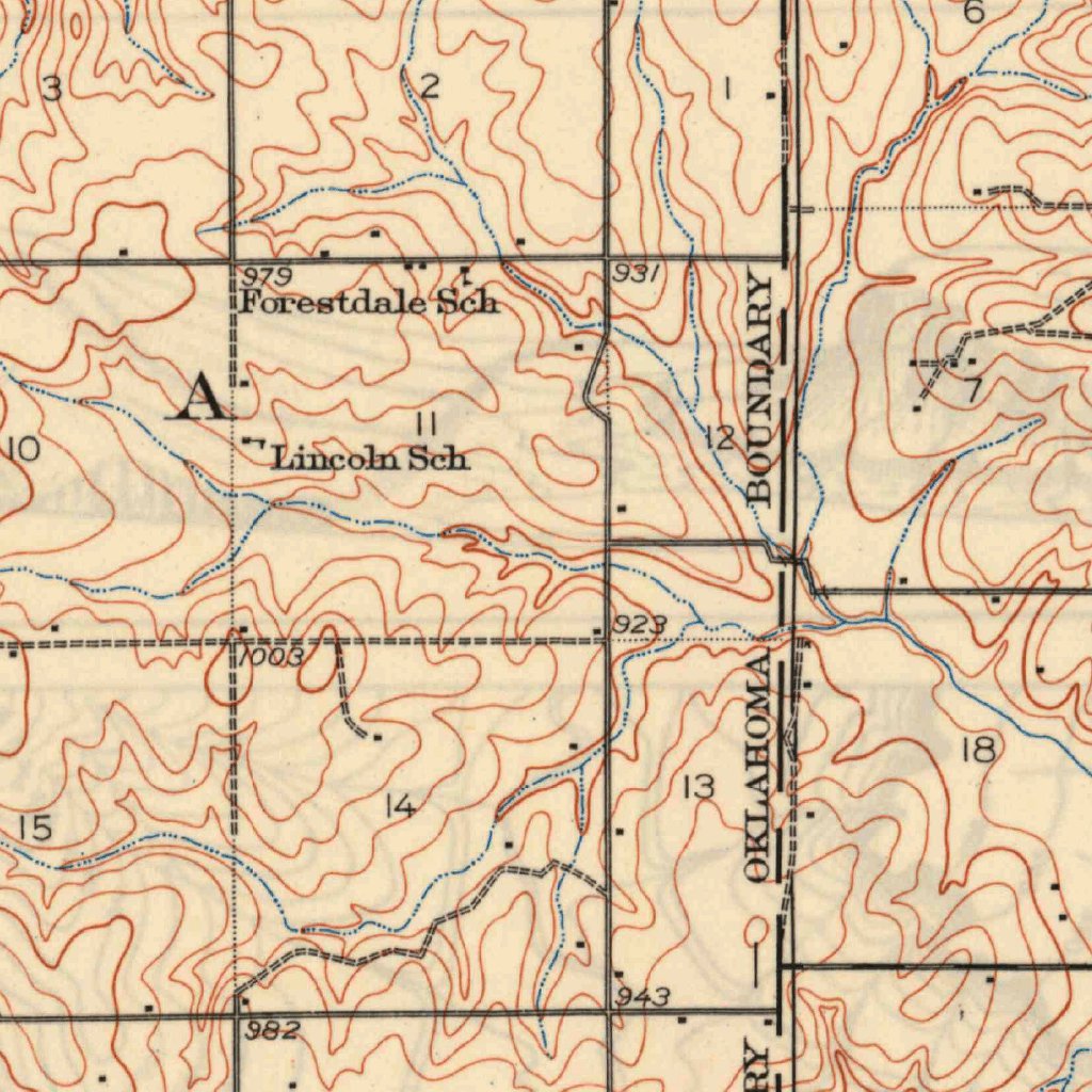 Drumright, OK (1931, 62500Scale) Map by United States Geological