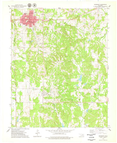 United States Geological Survey Drumright, OK (1975, 24000-Scale) digital map