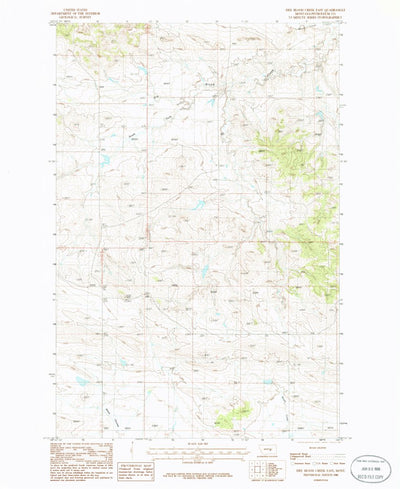 United States Geological Survey Dry Blood Creek East, MT (1986, 24000-Scale) digital map