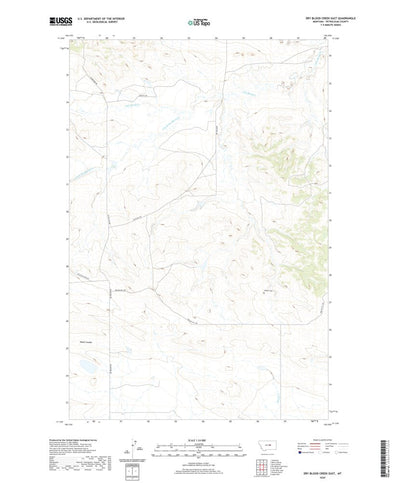 United States Geological Survey Dry Blood Creek East, MT (2020, 24000-Scale) digital map