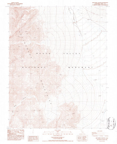 United States Geological Survey Dry Bone Canyon, CA (1986, 24000-Scale) digital map