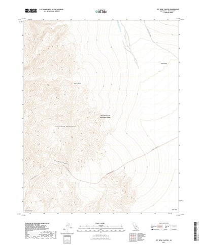 United States Geological Survey Dry Bone Canyon, CA (2021, 24000-Scale) digital map