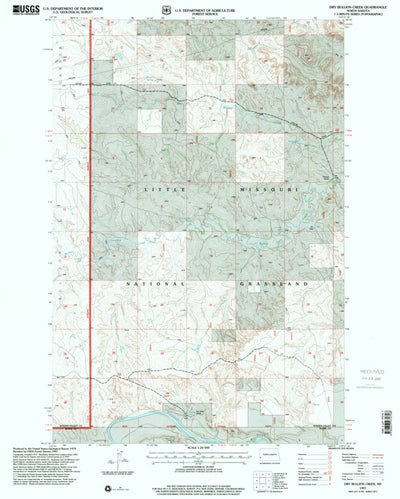United States Geological Survey Dry Bullion Creek, ND (1997, 24000-Scale) digital map