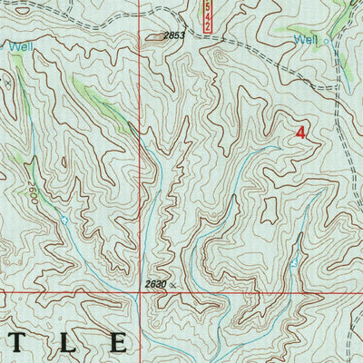United States Geological Survey Dry Bullion Creek, ND (1997, 24000-Scale) digital map