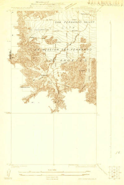 United States Geological Survey Dry Canyon, CA (1925, 24000-Scale) digital map
