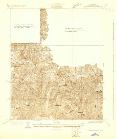 United States Geological Survey Dry Canyon, CA (1929, 24000-Scale) digital map