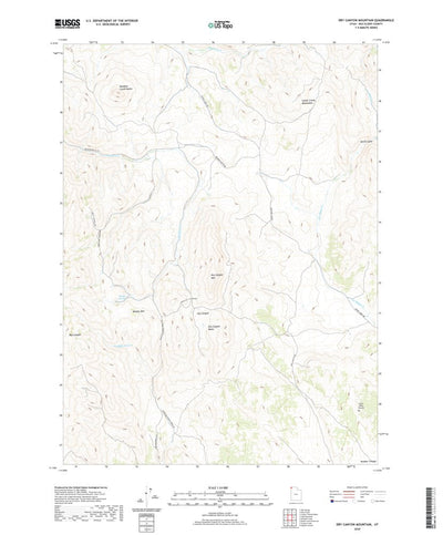 United States Geological Survey Dry Canyon Mountain, UT (2020, 24000-Scale) digital map