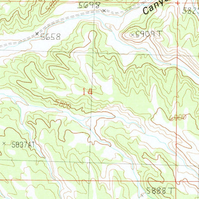 United States Geological Survey Dry Canyon, NV (1989, 24000-Scale) digital map
