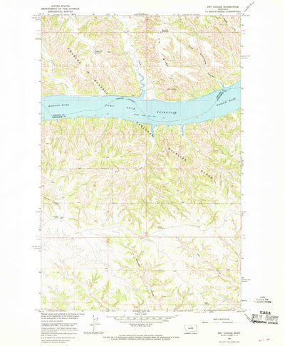 United States Geological Survey Dry Coulee, MT (1965, 24000-Scale) digital map