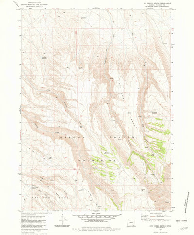 United States Geological Survey Dry Creek Bench, OR (1981, 24000-Scale) digital map