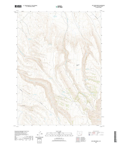 United States Geological Survey Dry Creek Bench, OR (2020, 24000-Scale) digital map