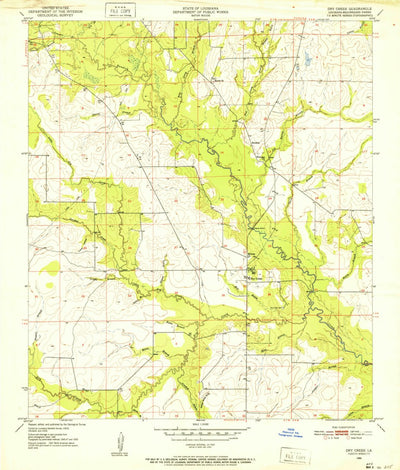 United States Geological Survey Dry Creek, LA (1950, 24000-Scale) digital map