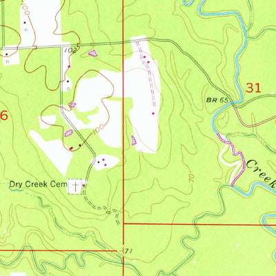 United States Geological Survey Dry Creek, LA (1961, 24000-Scale) digital map