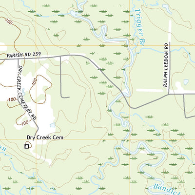 United States Geological Survey Dry Creek, LA (2020, 24000-Scale) digital map