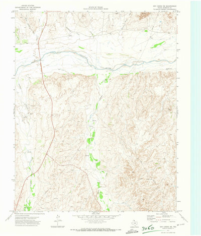 United States Geological Survey Dry Creek NE, TX (1971, 24000-Scale) digital map