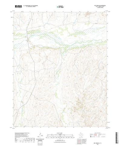 United States Geological Survey Dry Creek NE, TX (2022, 24000-Scale) digital map