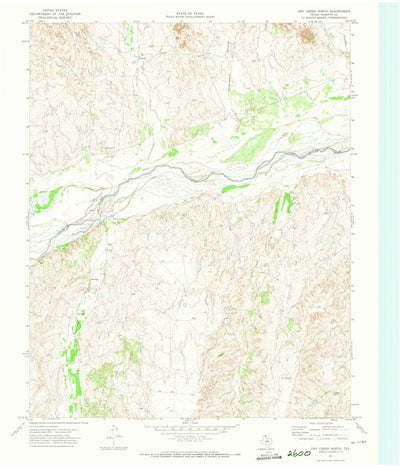 United States Geological Survey Dry Creek North, TX (1971, 24000-Scale) digital map