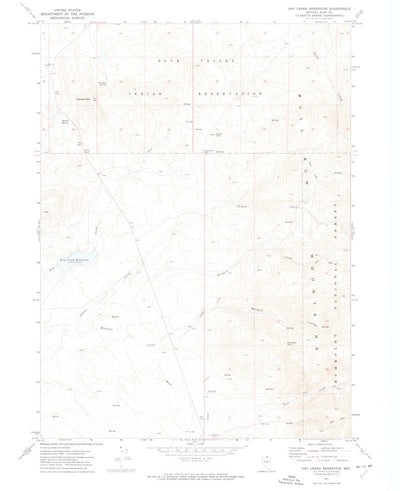 United States Geological Survey Dry Creek Reservoir, NV (1971, 24000-Scale) digital map