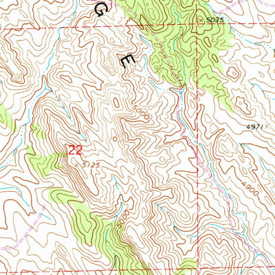 United States Geological Survey Dry Creek Reservoir, WY (1961, 24000-Scale) digital map