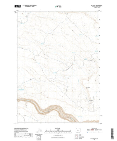 United States Geological Survey Dry Creek Rim, OR (2020, 24000-Scale) digital map