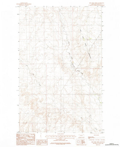 United States Geological Survey Dry Fork Creek, MT (1984, 24000-Scale) digital map