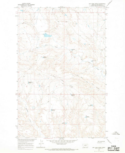 United States Geological Survey Dry Fork Ridge, MT (1965, 24000-Scale) digital map