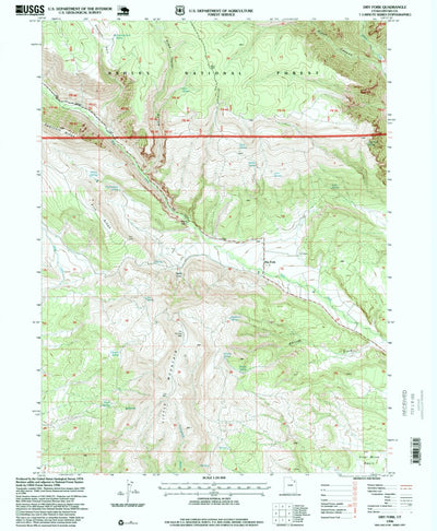 United States Geological Survey Dry Fork, UT (1996, 24000-Scale) digital map