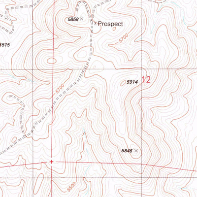 United States Geological Survey Dry Hills North, NV (1980, 24000-Scale) digital map
