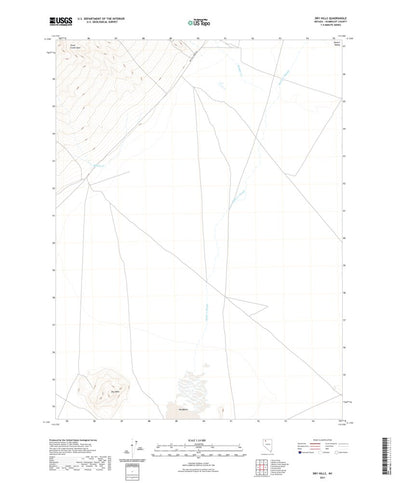 United States Geological Survey Dry Hills, NV (2021, 24000-Scale) digital map