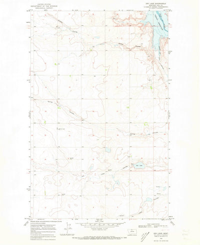 United States Geological Survey Dry Lake, MT (1969, 24000-Scale) digital map