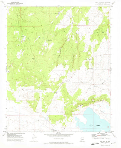 United States Geological Survey Dry Lake NW, AZ (1971, 24000-Scale) digital map