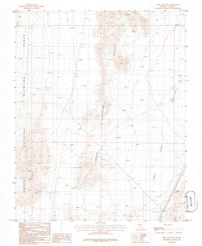 United States Geological Survey Dry Lake NW, NV (1986, 24000-Scale) digital map