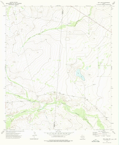 United States Geological Survey Dry Lake, TX (1973, 24000-Scale) digital map