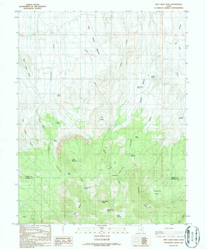 United States Geological Survey Dry Lakes Peak, UT (1986, 24000-Scale) digital map