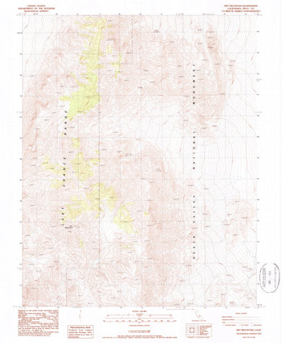 United States Geological Survey Dry Mountain, CA (1987, 24000-Scale) digital map
