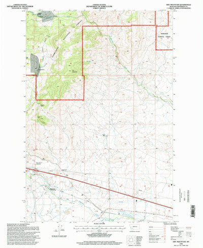 United States Geological Survey Dry Mountain, MT (1996, 24000-Scale) digital map