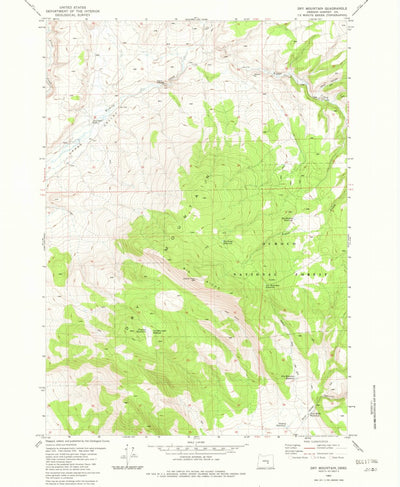 United States Geological Survey Dry Mountain, OR (1982, 24000-Scale) digital map