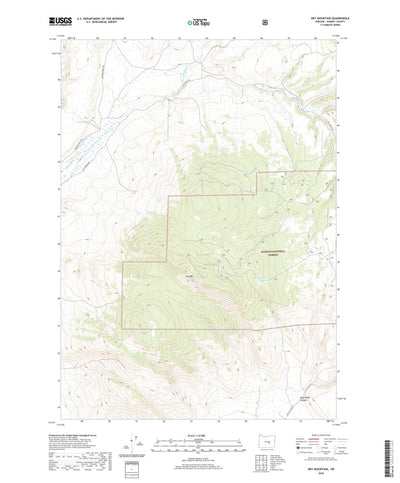 United States Geological Survey Dry Mountain, OR (2020, 24000-Scale) digital map