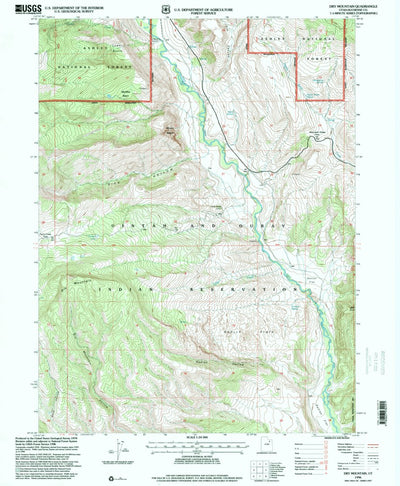 United States Geological Survey Dry Mountain, UT (1996, 24000-Scale) digital map