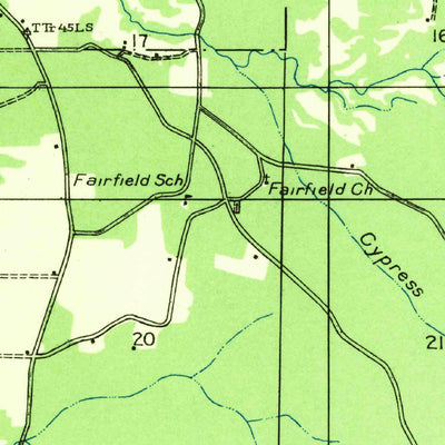 United States Geological Survey Dry Prong, LA (1932, 31680-Scale) digital map