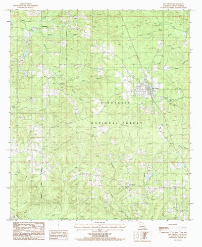 United States Geological Survey Dry Prong, LA (1985, 24000-Scale) digital map