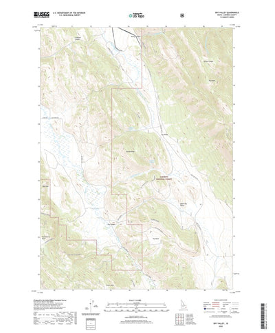 United States Geological Survey Dry Valley, ID (2020, 24000-Scale) digital map
