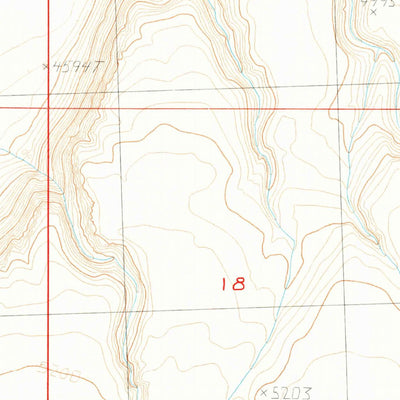 United States Geological Survey Dry Valley Rim, OR (1984, 24000-Scale) digital map