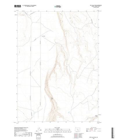 United States Geological Survey Dry Valley Rim, OR (2020, 24000-Scale) digital map