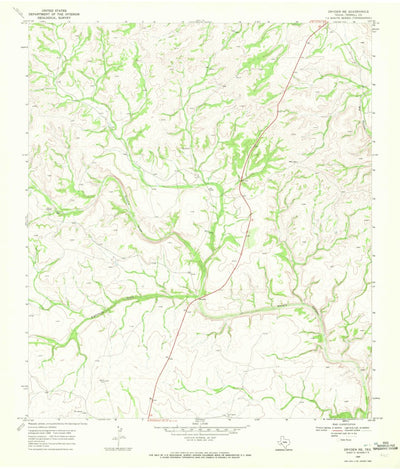 United States Geological Survey Dryden NE, TX (1969, 24000-Scale) digital map