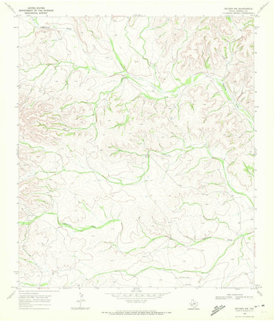 United States Geological Survey Dryden NW, TX (1969, 24000-Scale) digital map