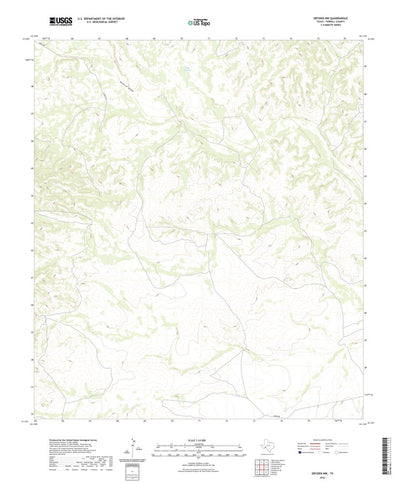 United States Geological Survey Dryden NW, TX (2022, 24000-Scale) digital map